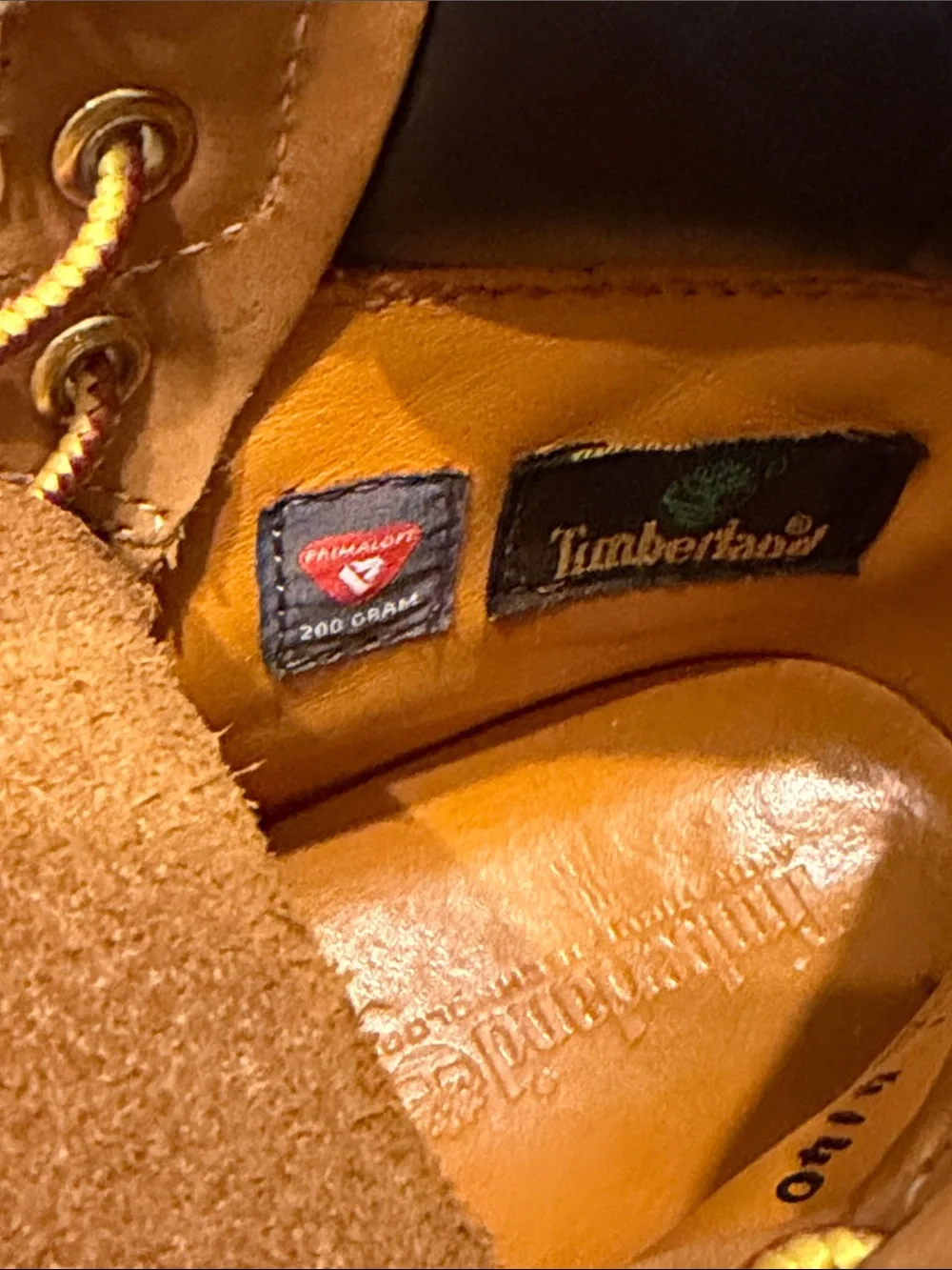 Timberland Wheat Nubuck Boots with Black Collar size 5M